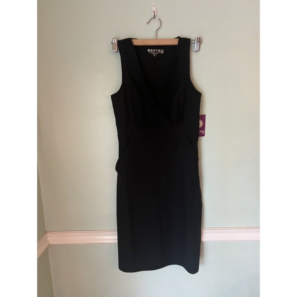NWT Soybu Sport Womens XS Black Casual Sleeveless Dress With‎ Pockets